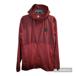 Under Armour Men's Dark Red Full-Zip Hoodie | Size M | NWT